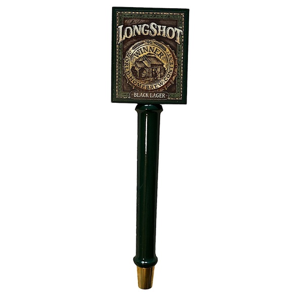 Vintage Dining Vintage Longshot Black Lager Beer Tap Handle 2 Pull